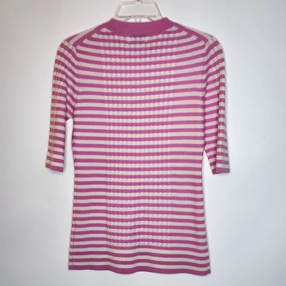 GANNI Pink & White Striped Sweater - Picture 5 of 11